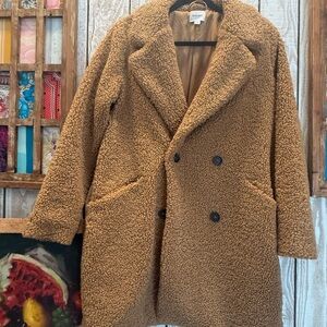 Nine West Tan Sherpa Coat GORGEOUS COMFORT- cozy warm!!!